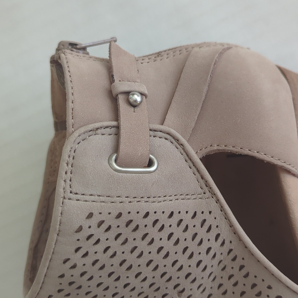 Earth Ivy Sahara Open Toe Leather Shooties 9W Tan - Picture 5 of 16